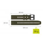 Curea silicon Mobile Origin Easy Strap compatibila cu ceasurile Garmin, 20mm, Dark Green 5 - lerato.ro