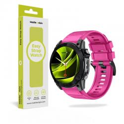 Curea silicon Mobile Origin Easy Strap Silicone compatibila cu ceasurile Garmin, 20mm, Roz