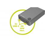 Baterie externa portabila Mobile Origin PB14, 20000 mAh, PD 30W, 2x USB-C, Incarcare Wireless 15W, Gri 16 - lerato.ro
