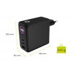 Incarcator retea Mobile Origin PW21 cu display, 2x USB-C, 1x USB-A, 140W, 5A, Negru 5 - lerato.ro