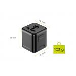 Adaptor retea Mobile Origin PW30, 2500W, 10A, Compatibil cu prize EU/UK/US/AU, Negru 3 - lerato.ro