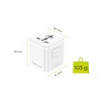 Adaptor retea Mobile Origin PW30, 2500W, 10A, Compatibil cu prize EU/UK/US/AU, Alb 4 - lerato.ro