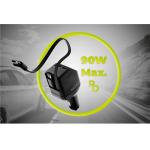 Incarcator auto Mobile Origin, 1x USB-C, 1xUSB-A, 2x Cablu USB-C, 90W, Negru 5 - lerato.ro