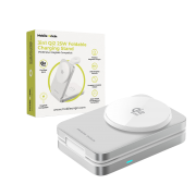 Statie de incarcare 3 in 1 Mobile Origin PW35 Qi2, Pliabila, Compatibila MagSafe, Wireless Charging, PD 25W, USB-C, SIlver