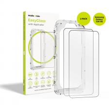 Folii protectie telefoane, Set 2 folii sticla securizata Mobile Origin EasyGlass, Sistem de montare inclus, compatibile cu Samsung Galaxy S26, Transparent, lerato.ro
