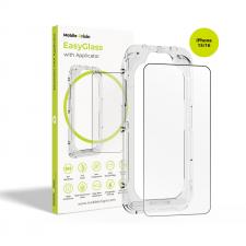 Folie sticla securizata Mobile Origin EasyGlass, Kit montare inclus, compatibila cu iPhone 15 / 16, Transparent