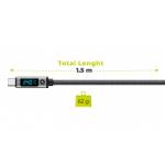 Cablu pentru incarcare si transfer de date Mobile Origin CB18, 2x USB-C, 240W, 5A, 80Gbps, 8K / 60Hz, Afisaj LED, Lungime 1.5m, Negru 14 - lerato.ro