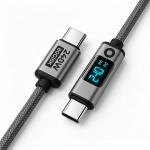 Cablu pentru incarcare si transfer de date Mobile Origin CB18, 2x USB-C, 240W, 5A, 80Gbps, 8K / 60Hz, Afisaj LED, Lungime 1.5m, Negru 5 - lerato.ro