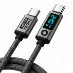 Cablu pentru incarcare si transfer de date Mobile Origin CB18, 2x USB-C, 240W, 5A, 80Gbps, 8K / 60Hz, Afisaj LED, Lungime 1.5m, Negru 7 - lerato.ro