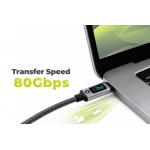 Cablu pentru incarcare si transfer de date Mobile Origin CB18, 2x USB-C, 240W, 5A, 80Gbps, 8K / 60Hz, Afisaj LED, Lungime 1.5m, Negru 9 - lerato.ro
