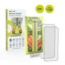 Folii iPhone 18 Pro, Set 2 folii sticla securizata Mobile Origin Screen Guard, Kit montare inclus, compatibile cu iPhone 18 Pro, Transparent, lerato.ro