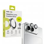 Protectie camera foto Mobile Origin Sapphire Lens Guards compatibila cu iPhone Duo, Silver 3 - lerato.ro