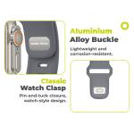 Curea din fluoroelastomer Mobile Origin IV compatibila cu Apple Watch 42/44/45/46/49 mm, Gri 11 - lerato.ro