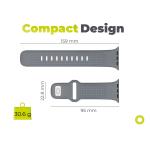 Curea din fluoroelastomer Mobile Origin IV compatibila cu Apple Watch 42/44/45/46/49 mm, Gri 12 - lerato.ro