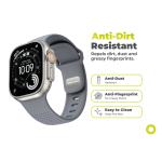 Curea din fluoroelastomer Mobile Origin IV compatibila cu Apple Watch 42/44/45/46/49 mm, Gri 9 - lerato.ro