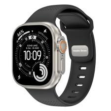 Accesorii Smartwatch, Curea din fluoroelastomer Mobile Origin IV compatibila cu Apple Watch 42/44/45/46/49 mm, Negru, lerato.ro