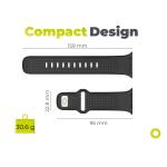 Curea din fluoroelastomer Mobile Origin IV compatibila cu Apple Watch 42/44/45/46/49 mm, Negru 12 - lerato.ro