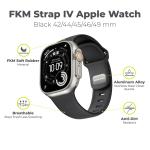 Curea din fluoroelastomer Mobile Origin IV compatibila cu Apple Watch 42/44/45/46/49 mm, Negru 4 - lerato.ro