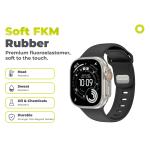 Curea din fluoroelastomer Mobile Origin IV compatibila cu Apple Watch 42/44/45/46/49 mm, Negru 8 - lerato.ro