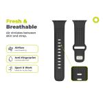 Curea din fluoroelastomer Mobile Origin IV compatibila cu Apple Watch 42/44/45/46/49 mm, Negru 10 - lerato.ro