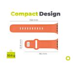 Curea din fluoroelastomer Mobile Origin IV compatibila cu Apple Watch 42/44/45/46/49 mm, Portocaliu 12 - lerato.ro