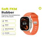 Curea din fluoroelastomer Mobile Origin IV compatibila cu Apple Watch 42/44/45/46/49 mm, Portocaliu 8 - lerato.ro