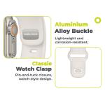 Curea din fluoroelastomer Mobile Origin IV compatibila cu Apple Watch 42/44/45/46/49 mm, Starlight 11 - lerato.ro