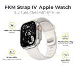 Curea din fluoroelastomer Mobile Origin IV compatibila cu Apple Watch 42/44/45/46/49 mm, Starlight 4 - lerato.ro