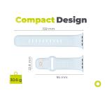 Curea din fluoroelastomer Mobile Origin IV compatibila cu Apple Watch 42/44/45/46/49 mm, Albastru Luminiscent 14 - lerato.ro