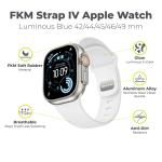 Curea din fluoroelastomer Mobile Origin IV compatibila cu Apple Watch 42/44/45/46/49 mm, Albastru Luminiscent 4 - lerato.ro