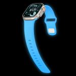 Curea din fluoroelastomer Mobile Origin IV compatibila cu Apple Watch 42/44/45/46/49 mm, Albastru Luminiscent 7 - lerato.ro