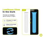 Curea din fluoroelastomer Mobile Origin IV compatibila cu Apple Watch 42/44/45/46/49 mm, Albastru Luminiscent 9 - lerato.ro