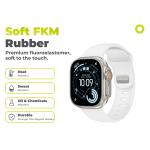 Curea din fluoroelastomer Mobile Origin IV compatibila cu Apple Watch 42/44/45/46/49 mm, Albastru Luminiscent 10 - lerato.ro