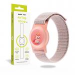 Husa si curea pentru copii Mobile Origin AirTag Strap compatibila cu Apple AirTag, Roz 3 - lerato.ro