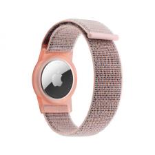 Husa si curea pentru copii Mobile Origin AirTag Strap compatibila cu Apple AirTag, Roz