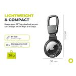 Breloc metalic Mobile Origin AT1 compatibila cu Apple AirTag, Negru 12 - lerato.ro