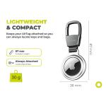 Breloc metalic Mobile Origin AT1 compatibila cu Apple AirTag, Silver 12 - lerato.ro