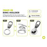 Breloc metalic Mobile Origin AT1 compatibila cu Apple AirTag, Silver 10 - lerato.ro