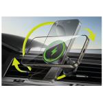 Suport auto Mobile Origin CA14, Air Vent Mount,Compatibil MagSafe, Rotire 360 grade, Incarcare Wireless 15W, Negru 11 - lerato.ro