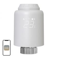 Cap Termostat Smart MOES ZTRV-PJ-601-MS, Compatibil ZigBee, Control prin Tuya Smart, Control Vocal, Alb