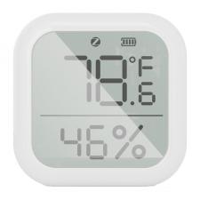 Senzor inteligent de temperatura si umiditate MOES ZSS-KB-TH-LF-C, Compatibil ZigBee, Afisaj LCD, Alb