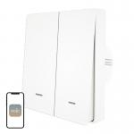 Intrerupator Smart MOES ZS-B-EU2, 2 canale, Compatibil ZigBee, Control aplicatie / vocal, Alb 3 - lerato.ro
