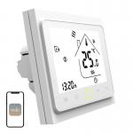 Termostat Smart MOES BHT-002 pentru incalzire electrica, Senzor Temperatura / Umiditate, Display LCD, WiFi, Alb 3 - lerato.ro