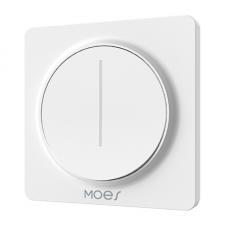 Intrerupator Smart MOES ZS-SY-EUD-WH, 1 canal, Compatibil ZigBee, Control aplicatie / vocal, Alb