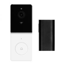 Sonerie usa MOES WDB-TY-B20, Rezolutie video 1080p, Unghi vizualizare 140 grade, Senzor miscare, 5000mAh, WiFi, Alb