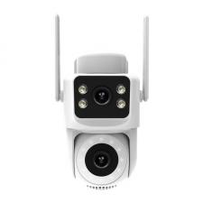 Camera de supraveghere MOES WCM-Q29 , IP, Exterior, 2x 4MP, Detectare miscare, Night Mode, Control aplicatie, WiFi, Alb