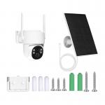 Camera de supraveghere MOES WCM-J10-S, IP, Exterior, 4MP, Detectare miscare, Night Mode, Control aplicatie, 9000mAh, Panou solar inclus, Alb 2 - lerato.ro