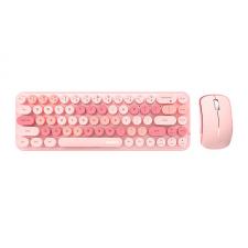 Kit tastatura si mouse MOFII Bean, Wireless, 2.4G, 1200 DPI, Roz