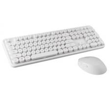 Kit tastatura si mouse wireless MOFII Sweet, 104 taste, 4 butoane, 800-1200-1600 dpi, Alb