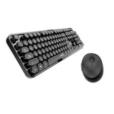 Kit tastatura si mouse wireless MOFII Sweet, 104 taste, 4 butoane, 800-1200-1600 dpi, Negru